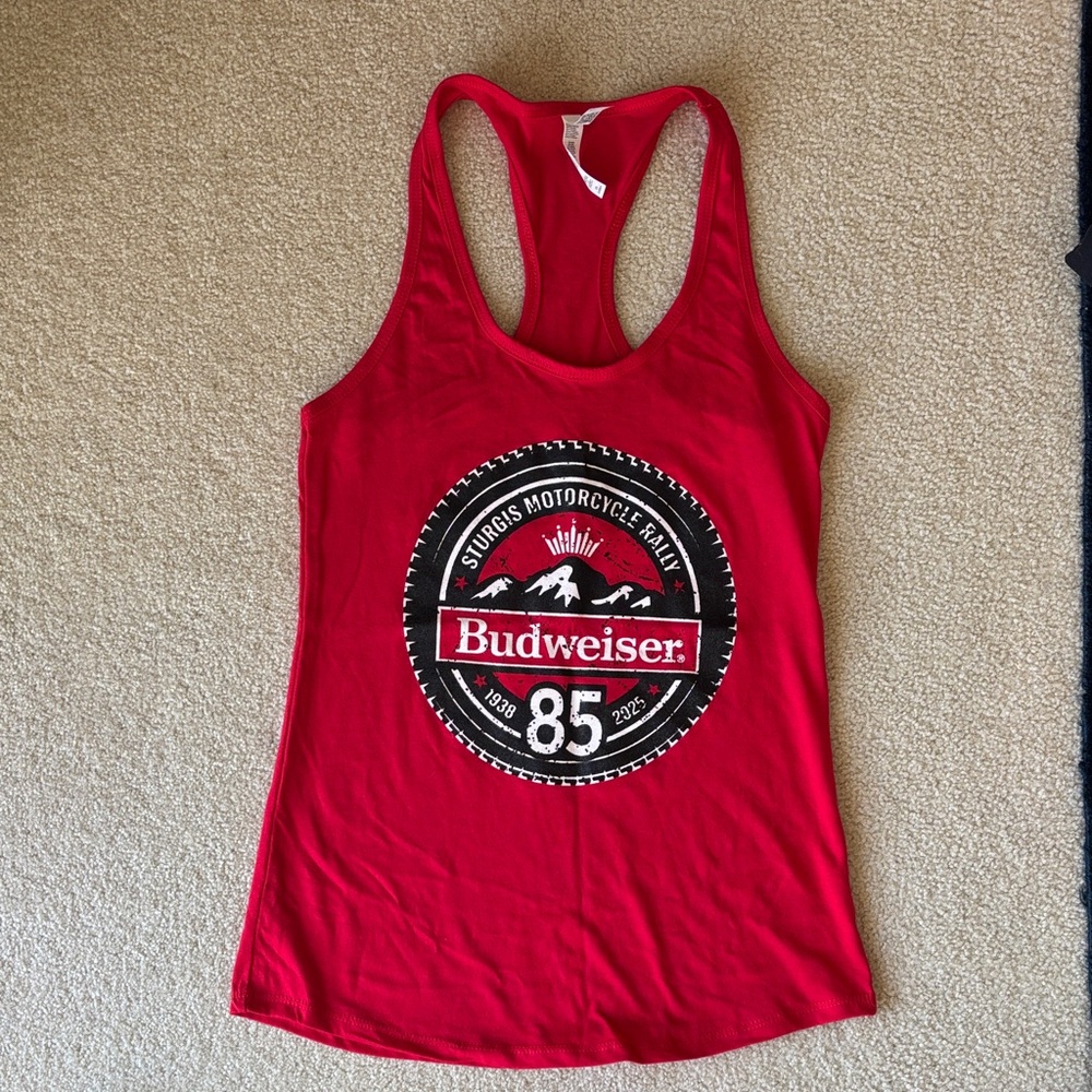 NWOT 85th Sturgis Budweiser Razor Back Tank
